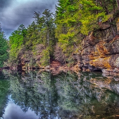 Cliff by a Lake